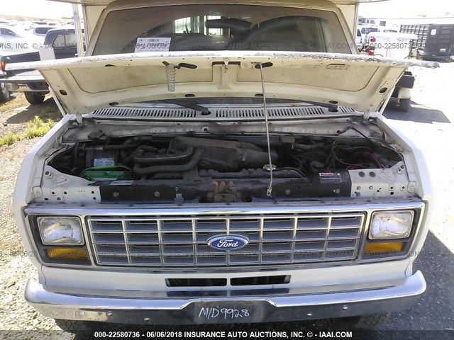 1FDKE30G3KHB81992 - 1989 FORD ECONOLINE E350 CUTAWAY VAN WHITE photo 10