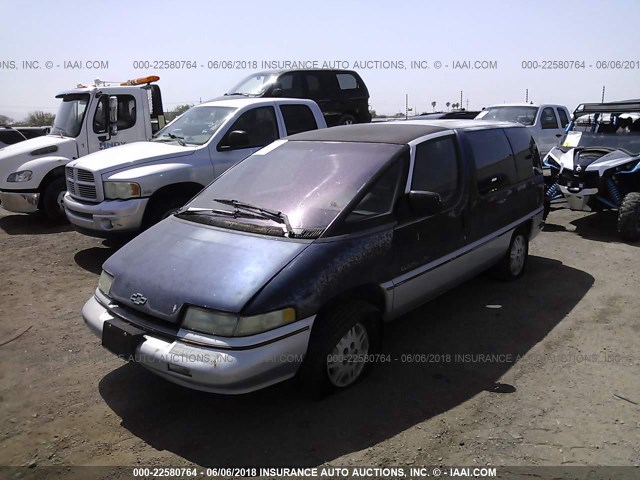 1GNDU06L0NT123141 - 1992 CHEVROLET LUMINA APV BLUE photo 2