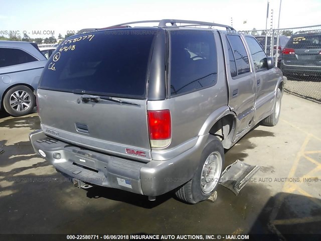 1GKCS13W8Y2282597 - 2000 GMC JIMMY BEIGE photo 4