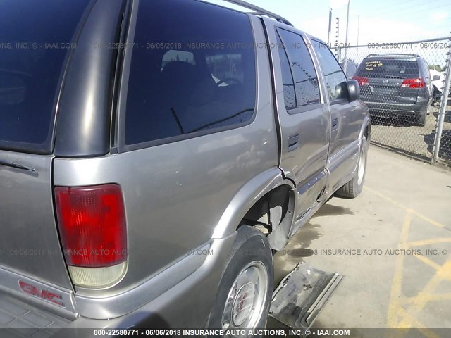 1GKCS13W8Y2282597 - 2000 GMC JIMMY BEIGE photo 6