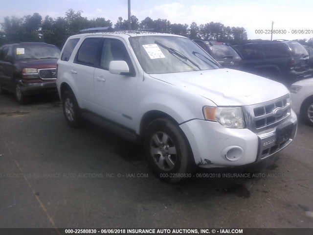 1FMCU94168KB24696 - 2008 FORD ESCAPE LIMITED WHITE photo 1