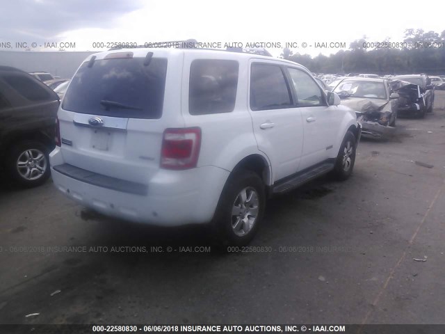 1FMCU94168KB24696 - 2008 FORD ESCAPE LIMITED WHITE photo 4