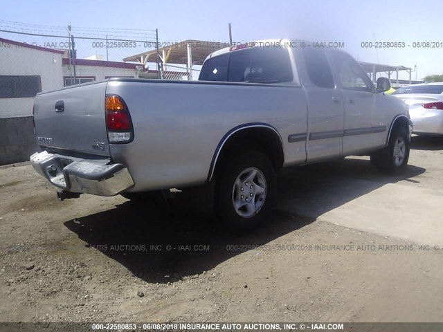 5TBRT34191S130451 - 2001 TOYOTA TUNDRA ACCESS CAB/ACCESS CAB SR5 SILVER photo 4