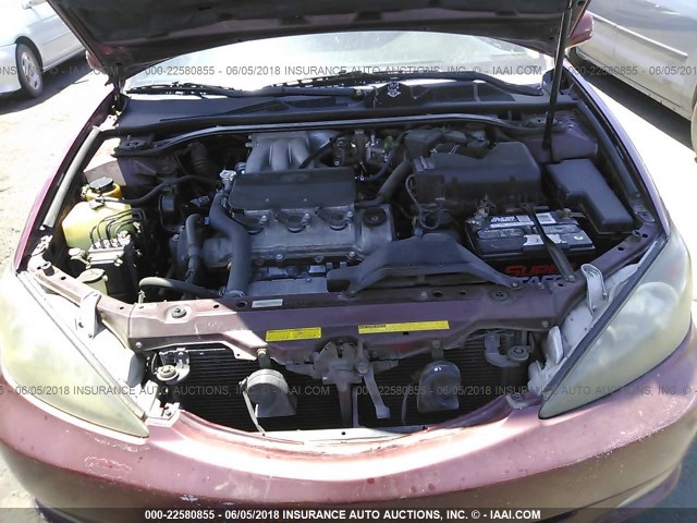 4T1BF30K02U009976 - 2002 TOYOTA CAMRY LE/XLE/SE 红色 照片 10
