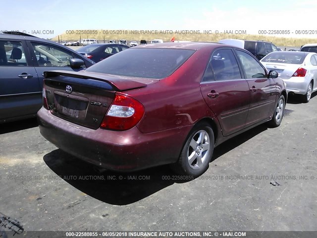 4T1BF30K02U009976 - 2002 TOYOTA CAMRY LE/XLE/SE 红色 照片 4