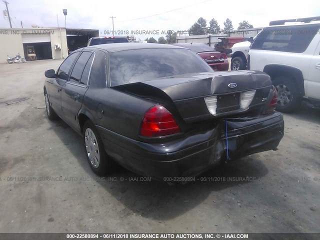 2FAHP71V49X105923 - 2009 FORD CROWN VICTORIA POLICE INTERCEPTOR BLACK photo 3