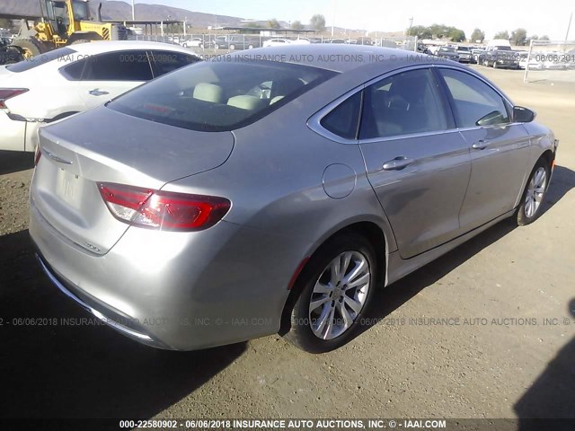 1C3CCCABXFN579861 - 2015 CHRYSLER 200 LIMITED SILVER photo 4