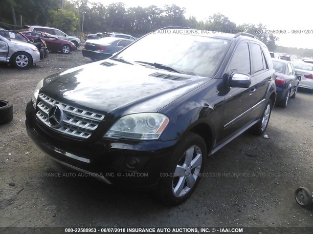 4JGBB86E09A474487 - 2009 MERCEDES-BENZ ML 350 BLACK photo 2