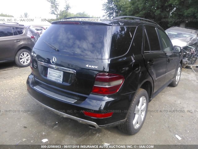 4JGBB86E09A474487 - 2009 MERCEDES-BENZ ML 350 BLACK photo 4