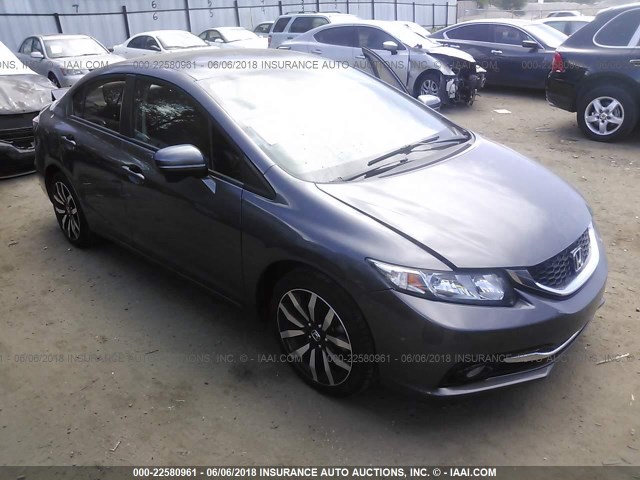 19XFB2F92EE239960 - 2014 HONDA CIVIC EXL GRAY photo 1