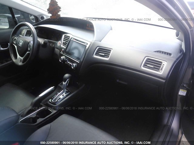 19XFB2F92EE239960 - 2014 HONDA CIVIC EXL GRAY photo 5