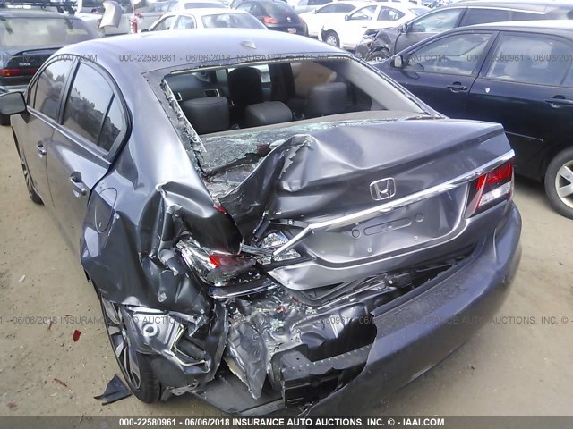 19XFB2F92EE239960 - 2014 HONDA CIVIC EXL GRAY photo 6