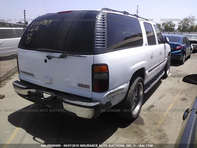 1GKFK16TX2J149965 - 2002 GMC YUKON XL K1500 WHITE photo 4