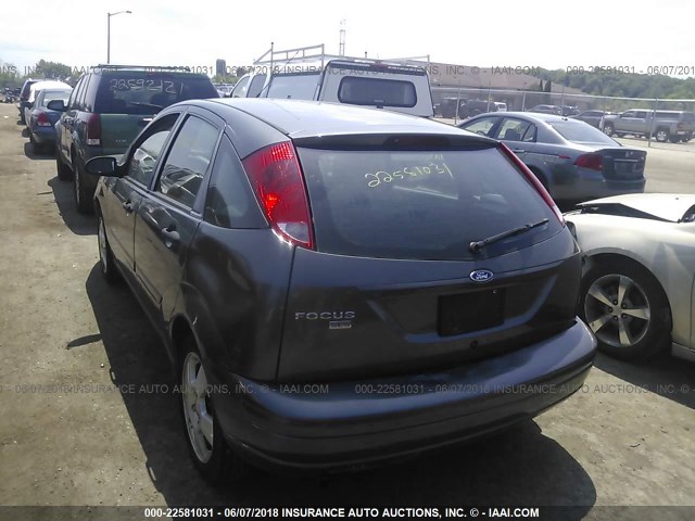 1FAHP37N47W334739 - 2007 FORD FOCUS ZX5/S/SE/SES GRAY photo 3