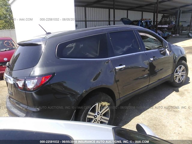 1GNKRHKDXFJ341431 - 2015 CHEVROLET TRAVERSE LT GRAY photo 4