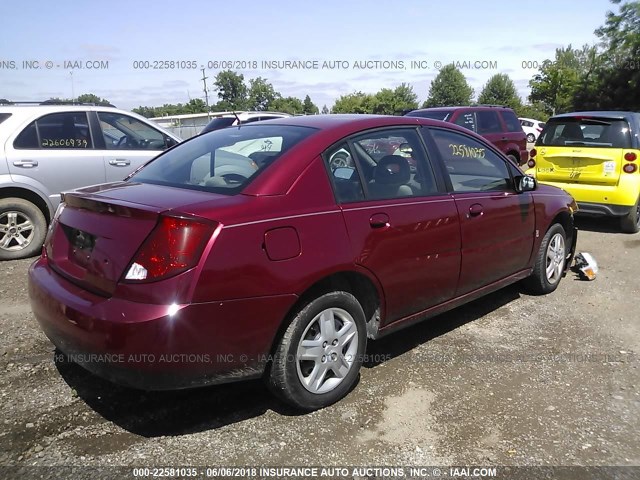 1G8AJ55F46Z144077 - 2006 SATURN ION LEVEL 2 Tünd qırmızı foto 4