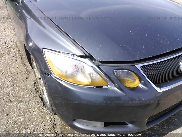 JTHCH96SX60001599 - 2006 LEXUS GS GENERATION 200 300 BLACK photo 6