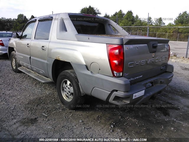 3GNEC13T02G349982 - 2002 CHEVROLET AVALANCHE C1500 GRAY photo 3