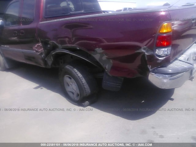 5TBRT34193S417467 - 2003 TOYOTA TUNDRA ACCESS CAB SR5 BURGUNDY photo 6