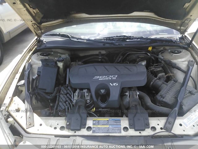 2G2WP522451148637 - 2005 PONTIAC GRAND PRIX GOLD photo 10