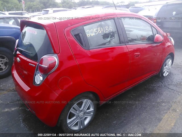 KL8CD6S97FC758482 - 2015 CHEVROLET SPARK 1LT RED photo 4