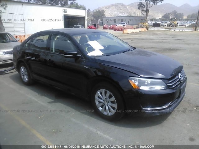 1VWAT7A3XFC055301 - 2015 VOLKSWAGEN PASSAT S BLACK photo 1