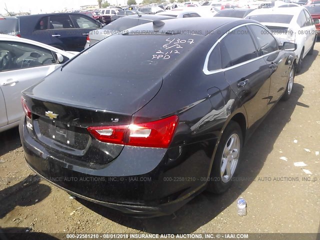 1G1ZB5ST0GF214640 - 2016 CHEVROLET MALIBU LS BLACK photo 4