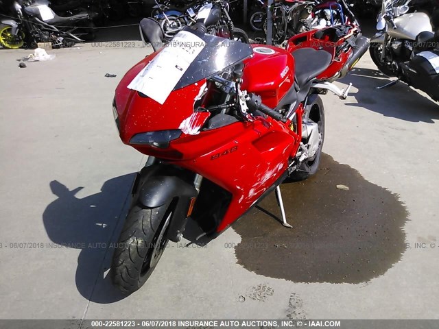 ZDM1XBGV69B006730 - 2009 DUCATI 848 RED photo 2