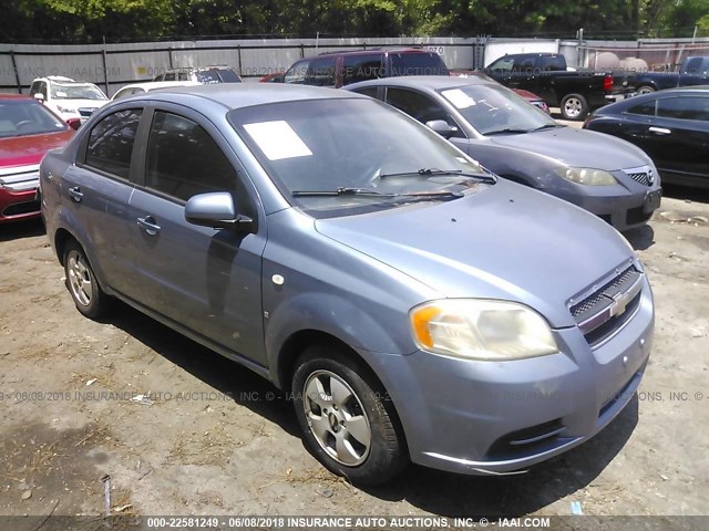 KL1TD56627B146996 - 2007 CHEVROLET AVEO LS Light Blue photo 1