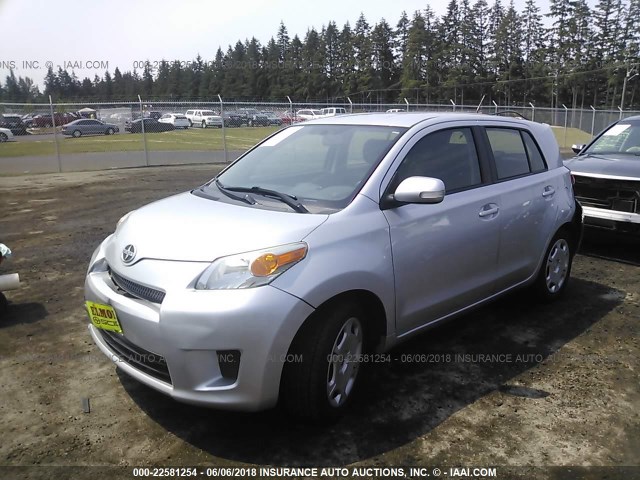 JTKKU4B47AJ057076 - 2010 TOYOTA SCION XD SILVER photo 2