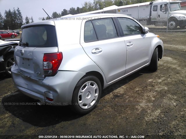 JTKKU4B47AJ057076 - 2010 TOYOTA SCION XD SILVER photo 4