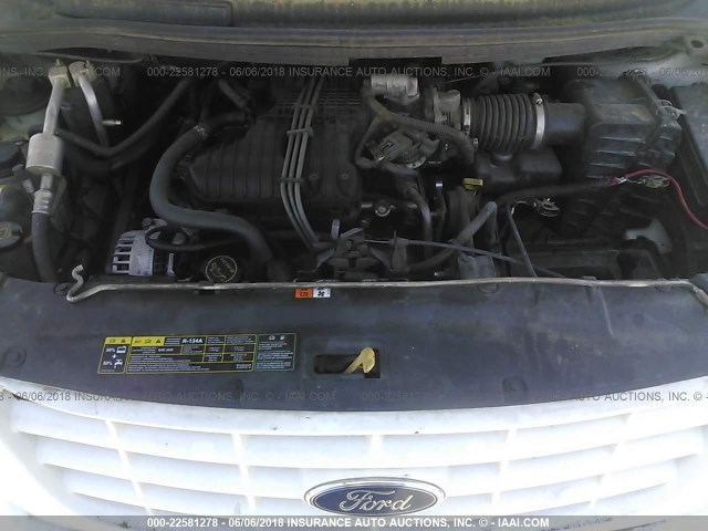 2FMZA506X4BA65086 - 2004 FORD FREESTAR S WHITE photo 10