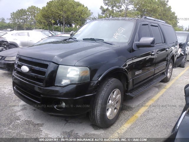 1FMFK19587LA96151 - 2007 FORD EXPEDITION EL LIMITED BLACK photo 2