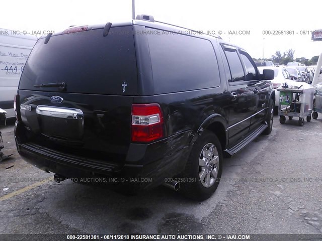 1FMFK19587LA96151 - 2007 FORD EXPEDITION EL LIMITED BLACK photo 4