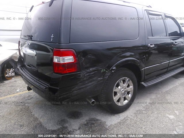 1FMFK19587LA96151 - 2007 FORD EXPEDITION EL LIMITED BLACK photo 6