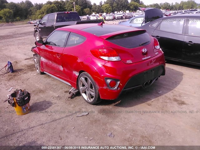 KMHTC6AE6FU240717 - 2015 HYUNDAI VELOSTER TURBO RED photo 3