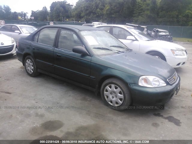 2HGEJ661XYH528580 - 2000 HONDA CIVIC SE GREEN photo 1