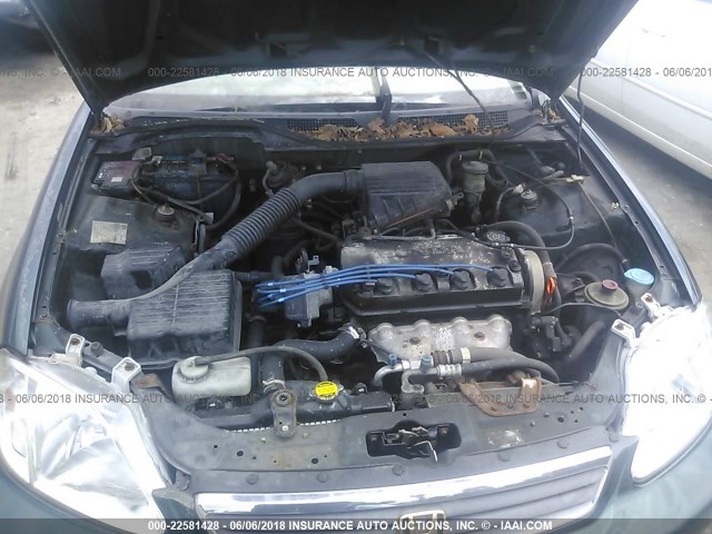 2HGEJ661XYH528580 - 2000 HONDA CIVIC SE GREEN photo 10