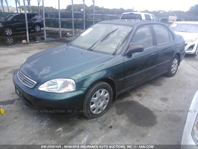 2HGEJ661XYH528580 - 2000 HONDA CIVIC SE GREEN photo 2