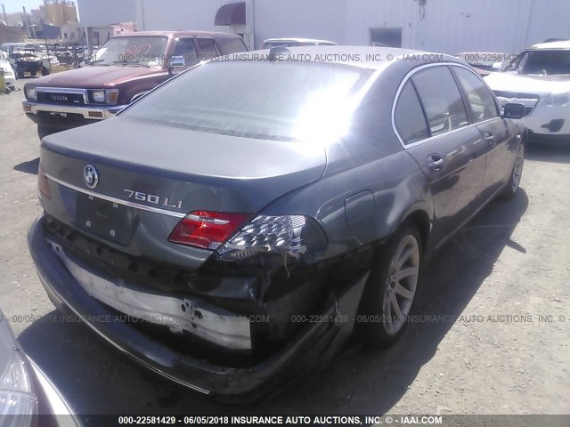 WBAHN83506DT63276 - 2006 BMW 750 LI GRAY photo 4