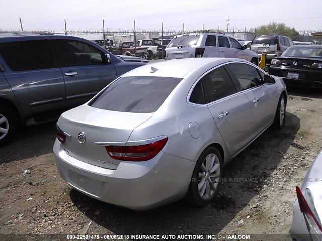 1G4PP5SK4D4221729 - 2013 BUICK VERANO SILVER photo 4