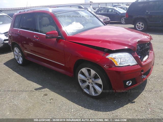 WDCGG8HB9AF404244 - 2010 MERCEDES-BENZ GLK 350 4MATIC RED photo 1