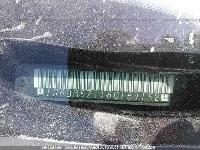 1G6DM57T160169152 - 2006 CADILLAC CTS BLUE photo 9