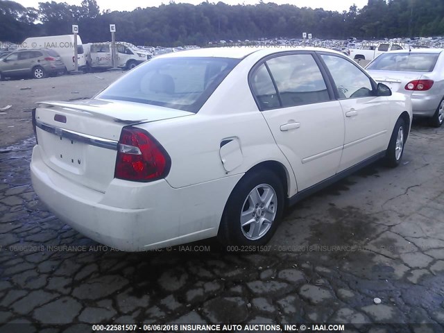 1G1ZT54885F159888 - 2005 CHEVROLET MALIBU LS WHITE photo 4