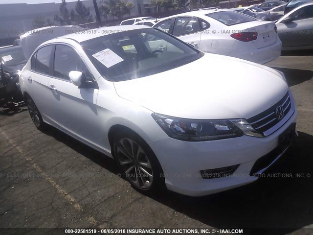 1HGCR2F59DA064993 - 2013 HONDA ACCORD SPORT WHITE photo 1