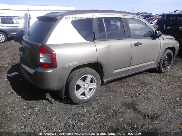 1J8FF47W07D141446 - 2007 JEEP COMPASS BROWN photo 4