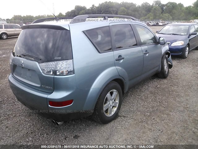 JA4MT31X57Z002297 - 2007 MITSUBISHI OUTLANDER LS BLUE photo 4