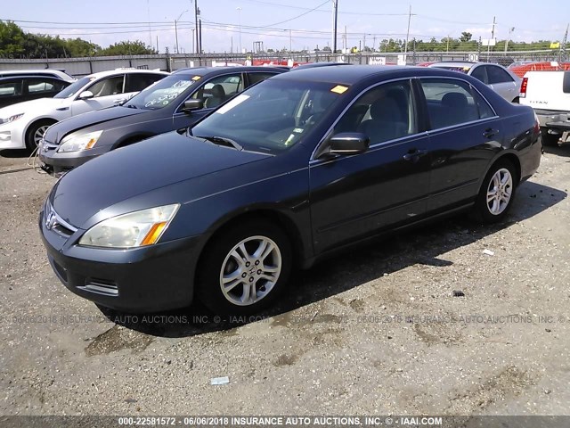 JHMCM563X7C022031 - 2007 HONDA ACCORD SE Dark Blue photo 2