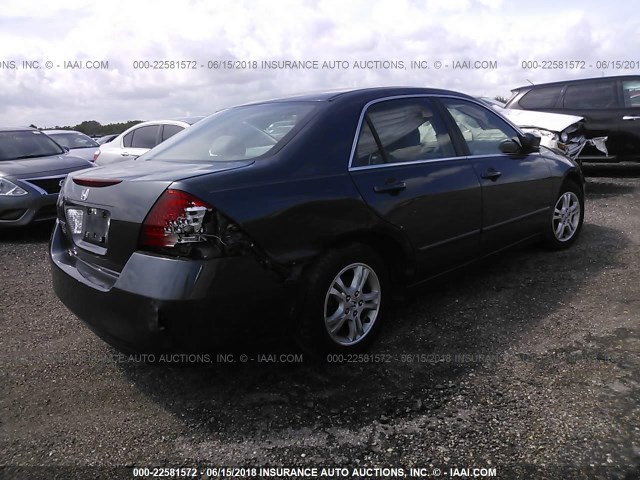 JHMCM563X7C022031 - 2007 HONDA ACCORD SE Dark Blue photo 4