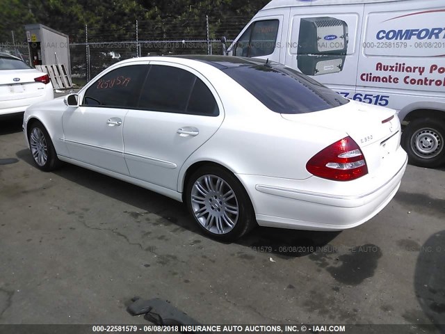 WDBUF87J76X190150 - 2006 MERCEDES-BENZ E 350 4MATIC WHITE photo 3